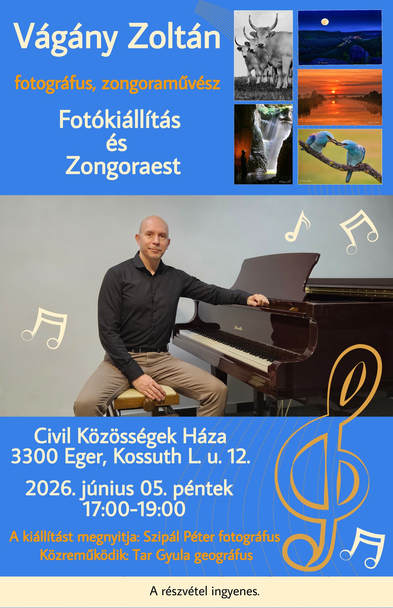 Fotókiállítás és Zongoraest