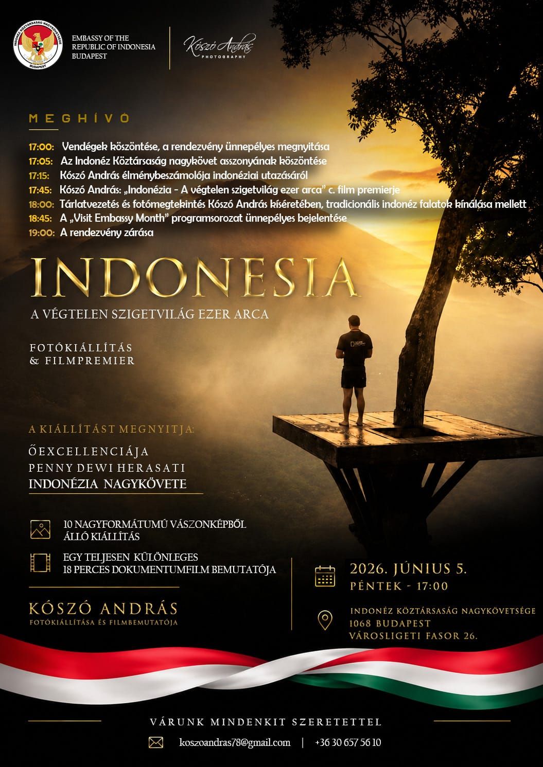 🇮🇩 INDONÉZIA – A végtelen szigetvilág ezer arca 🌴📸🎬 - Fotókiállítás és film premier