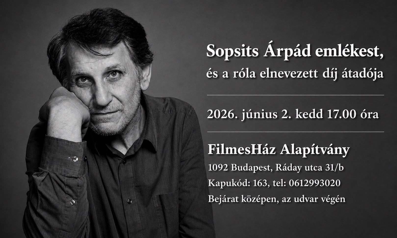 SOPSITS ÁRPÁD EMLÉKEST